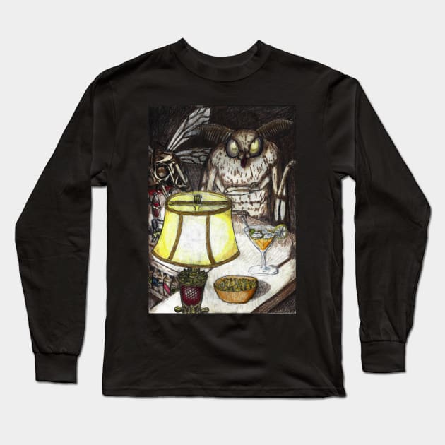 Like a Moth to a Lamp Long Sleeve T-Shirt by Mr. Leon Artwork